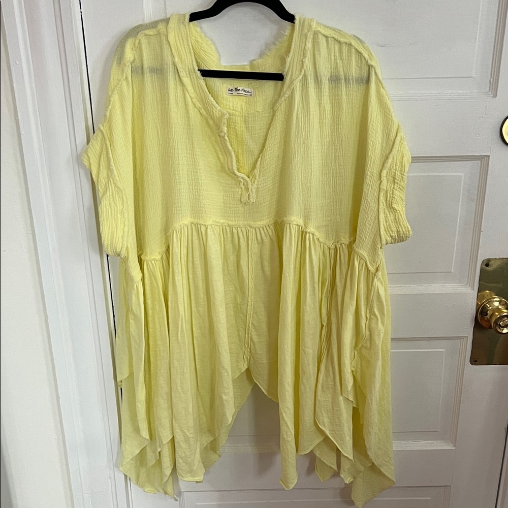 We the free Light Yellow Tunic Top